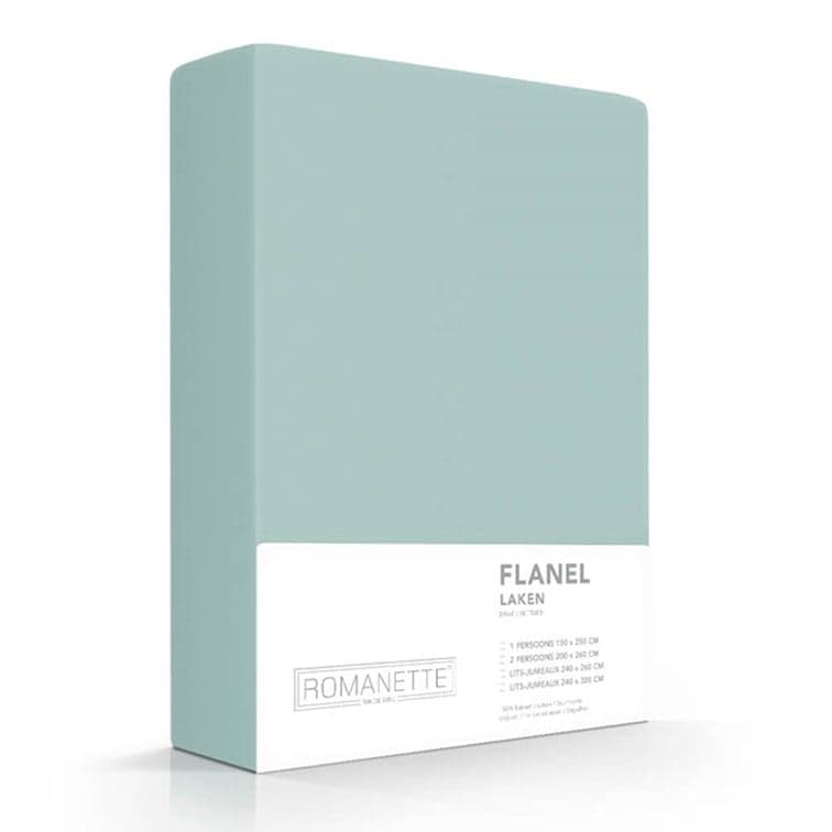 Romanette Laken Katoen-Flanel Mineral