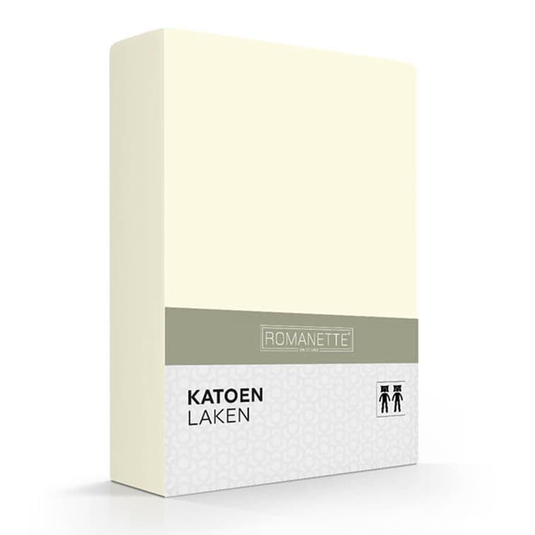 Romanette Laken Katoen Ivoor