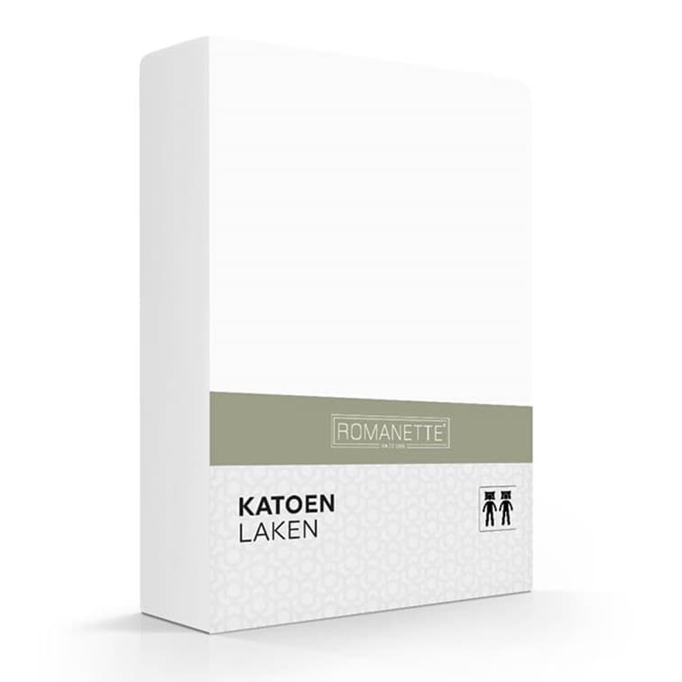 Romanette Laken Katoen Wit