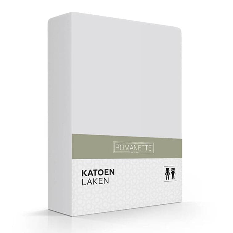 Romanette Laken Katoen Zilver