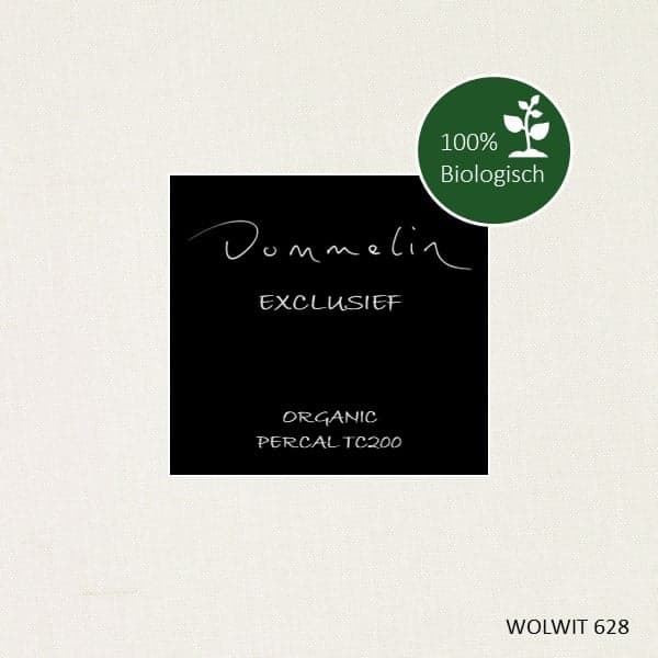 Dommelin Laken Biologisch Percal 200TC Wolwit