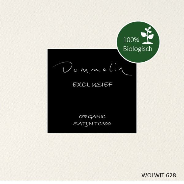 Dommelin Laken Biologisch Satijn 300TC Wolwit