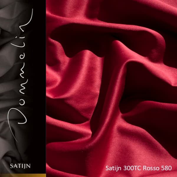 Dommelin Laken Satijn 300TC Rosso