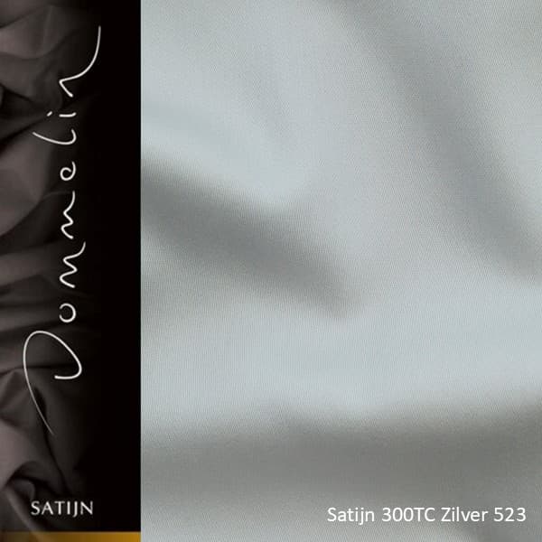 Dommelin Laken Satijn 300TC Zilver